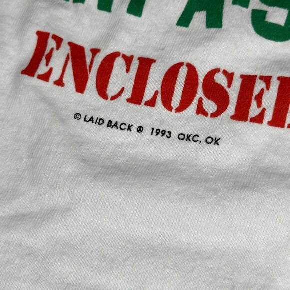 Dinosaur OLD FART A SAURUS Jr Rare Vintage White T Shirt 1993 Butthead Large - Picture 4 of 7